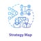 Strategy map concept icon. Career in marketing. Entrepreneurship, startup. Teamwork on project. Business planning idea