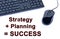 Strategy+Planning=Success words