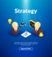 Strategy poster of isometric color design