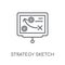 strategy Sketch linear icon. Modern outline strategy Sketch logo