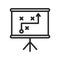 Strategy thin line art Icon