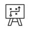 Strategy thin line art Icon