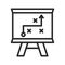 Strategy thin line art Icon