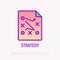 Strategy thin line icon. Vector iilustration