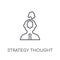 Strategy thought linear icon. Modern outline Strategy thought lo