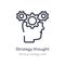 strategy thought outline icon. isolated line vector illustration from startup stategy and collection. editable thin stroke