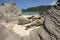 Stratified calcarenite at Lagoon Beach Lord Howe Island