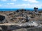 The stratified city of Lanzarote, a volcanic area with geological rock formations, Canary Islands, Spain