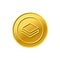 Stratis crypto currency. Golden stratis coin icon