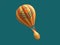 Stratis Crypto Nuclear Bomb Drop Torpedo Parachute Balloon 3D Illustration