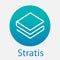 Stratis Strat decentralized blockchain criptocurrency platform vector logo