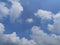 Stratocumulus white clouds in the blue sky natural background beautiful nature space for writ