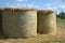 Straw bales.