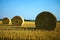 Straw bales on the farm field