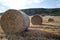 Straw bales in a farmland