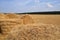 Straw bales on farmland