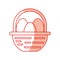 Straw basket with eggs