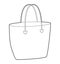 Straw Beach bag tote silhouette Fashion accessory technical illustration. Vector satchel front 3-4 view for Men, women