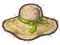 Straw beach hat