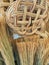 Straw Brooms and Cane Basket