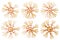 Straw Christmas Snowflake Toys White Isolated, Snow Flake