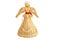 Straw doll traditional toy of the Slovenian countries on a white isolated background. Symbol of Shrovetide