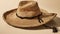 Straw and felt hats, old fashioned and stylish generated by AI