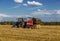 Straw harvesting with the help of a rotary roll forming machine in the unit with a tractor