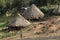 Straw huts in a village in Ethiopia