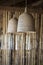 Straw lampshade and bamboo interior design