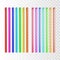 Straw Multicolor Drinking Tube Tool Set Vector