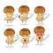 Straw mushroom cartoon designs as a cute angel character