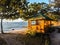 Straw roof gazebo by the sea, Philippines