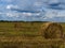 Straw stacks in the field