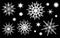 Straw Stars Silhouettes Snow Flakes