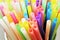 Straw straws drinking plastic colourful background group object