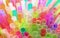 Straw straws plastic drinking background colourful full screen