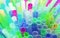 Straw straws plastic drinking background colourful full screen
