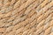 Straw wicker basket texture. Close up of rustic straw wickerwork. Macro shot of traditional weaving
