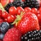 Strawberries, blueberries, red currants, raspberries and blackberries