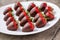 Strawberries covered with dark chocolate