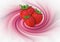 Strawberries and cream fruit dairy swirls swirling pattern juice strawberry