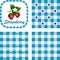Strawberries & Gingham Seamless Patterns