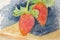 Strawberries. Hand painted using real watercolors