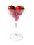 Strawberries in Martini Glass