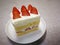 Strawberries mouse cake sweet homemade cake of Thailand desser