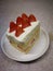 Strawberries mouse cake sweet homemade cake of Thailand desser