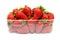 Strawberries in plastic packaging