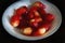 Strawberries plate with still life