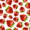 Strawberries seamless pattern